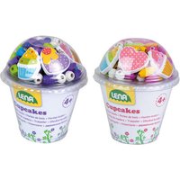 LENA® 32013 Holzperlen Cupcakes Sort., 2-fach sortiert von LENA®