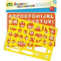 LENA® 65774 Zeichenschablone Alphabet/Zahlen + Zeichen von LENA®