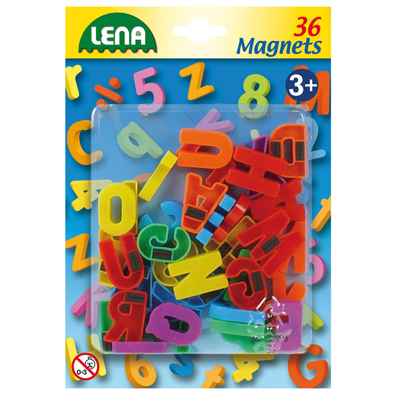 Magnet-Großbuchstaben 36-teilig in bunt von LENA®