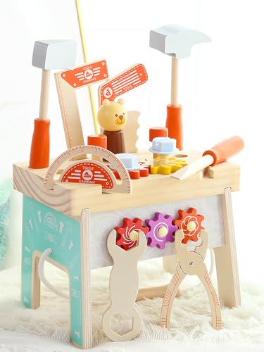 LENA INGROSSO Montessori Werkbank aus Holz – Lernspiel für Kinder mit bunten Werkzeugen und Zahnrädern LENA INGROSSO Montessori Werkbank aus Holz – Lernspiel für Kinder mit bunten Werkzeugen und Zahnrädern von LENA INGROSSO
