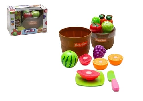 LENA INGROSSO Obst- und Gemüse-Spielzeug-Set mit Körben – Maison Gourmet, für kleine Köche ab 3 Jahren! von LENA INGROSSO