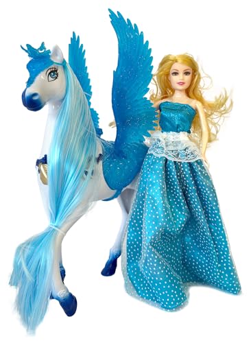 LENA INGROSSO Prinzessin Puppe mit geflügeltem Einhorn-Pferd – Traum-Set mit Zubehör, kämmbare Mähne und Glitzerflügel – Spielzeug für Mädchen 3+ Jahre LENA INGROSSO Prinzessin Puppe mit geflügeltem Einhorn-Pferd – Traum-Set mit Zubehör, kämmbare Mähne und Glitzerflügel – Spielzeug für Mädchen 3+ Jahre von LENA INGROSSO