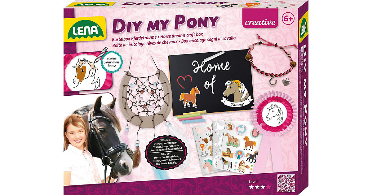 DIY My Pony - Bastelset Pferdefreunde - Traumfänger, Siegerschleife, Armband, Namensschild  Kinder von LENA