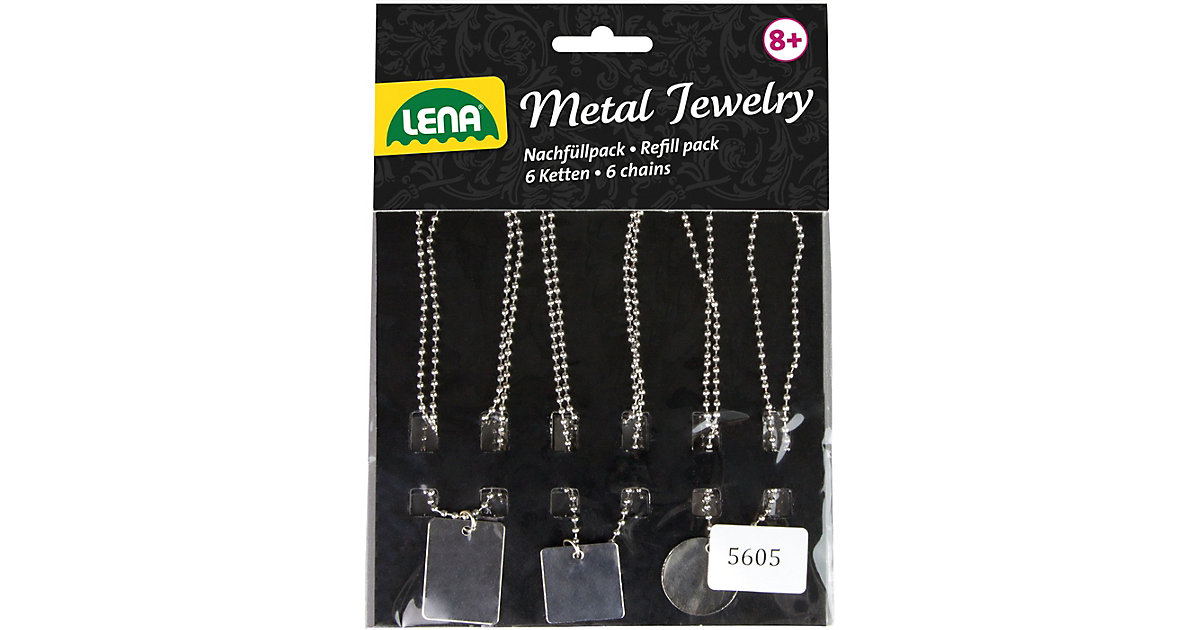 Nachfüllpack Metal Jewelry, 6 Ketten & 6 Anhänger von LENA