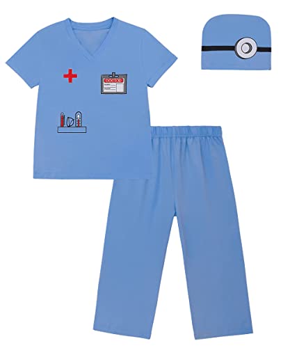 Arzt Kostüm Strampler für Jungen (Blau, 3-6 Monate) von LENSOUS