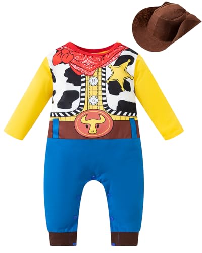 LENSOUS Baby Kostüm Cowboy Halloween Cosplay Bodysuit (Cowboy, 18-24 Monate LENSOUS Baby Kostüm Cowboy Halloween Cosplay Bodysuit (Cowboy, 18-24 Monate von LENSOUS