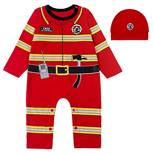 LENSOUS Paddy Field Feuerwehrmann-Kostüm für Babys, Mädchen, Jungen, 6-12 Monate, Feuerwehrleute, 6-12 Monate LENSOUS Paddy Field Feuerwehrmann-Kostüm für Babys, Mädchen, Jungen, 6-12 Monate, Feuerwehrleute, 6-12 Monate von LENSOUS