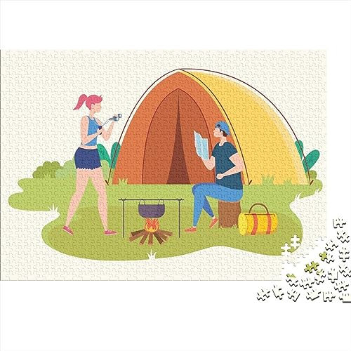 Camping Personalisierte Foto-Puzzle: Bewahren Sie Erinnerungen Individuelle Herausfordernde Spiele Puzzle Von Ihrem Bild Holzpuzzle Puzzles Für Erwachsene 300pcs (40x28cm) von LENTLY