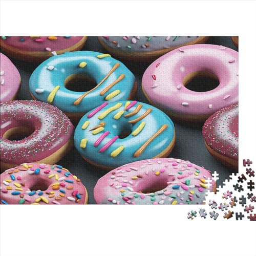 Colourful Donuts Erwachsene Puzzle Für Erwachsene 500 Teile Donuts Geschicklichkeitsspiel Für Die Ganze Familie Impossible Puzzle Einzigartiges Geschenk Moderne Wohnkultur 500pcs (52x38cm) von LENTLY