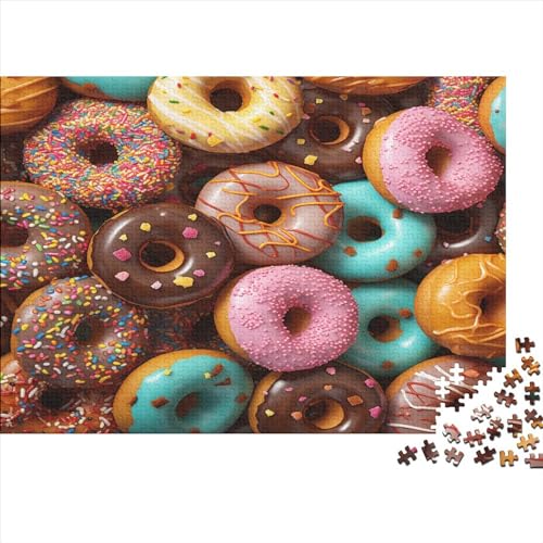 Colourful Donuts Puzzle Für Erwachsene 1000 Teile Donuts Geschicklichkeitsspiel Für Die Ganze Familie Impossible Puzzle Einzigartiges Geschenk Moderne Wohnkultur 1000pcs (75x50cm) von LENTLY