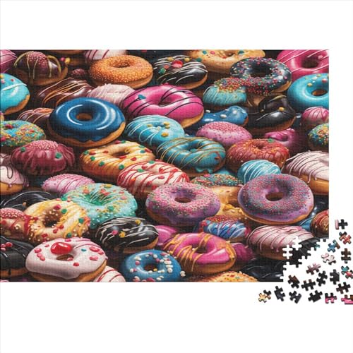 Colourful Donuts Puzzle Für Erwachsene 1000 Teile Donuts Puzzle Legespiel Impossible Puzzle Holzspielzeug Home Dekoration Puzzle 1000pcs (75x50cm) von LENTLY