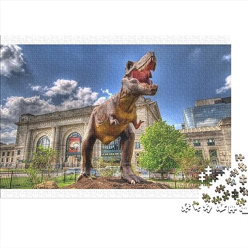 Dinosaurier Personalisierte Foto-Puzzle: Bewahren Sie Erinnerungen Individuelle Herausfordernde Spiele Puzzle Von Ihrem Bild Holzpuzzle Puzzles Für Erwachsene 300pcs (40x28cm) von LENTLY