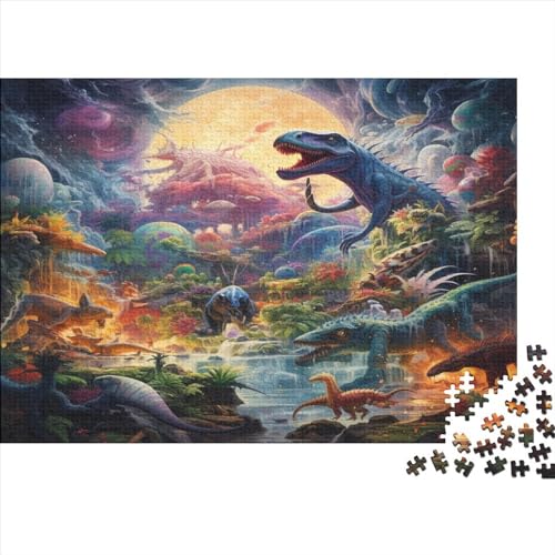 Dinosaurs Hölzernes Jigsaw Puzzles Für Erwachsene Kinder 1000 Teile Forest Puzzle Lernspiele Geschenke Heimdekoration Puzzle 1000pcs (75x50cm) von LENTLY