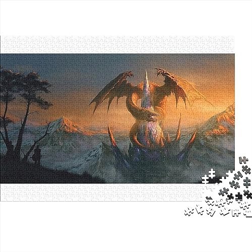 Dragon Personalisierte Foto-Puzzle: Bewahren Sie Erinnerungen Individuelle Herausfordernde Spiele Puzzle Von Ihrem Bild Holzpuzzle Puzzles Für Erwachsene 1000pcs (75x50cm) von LENTLY