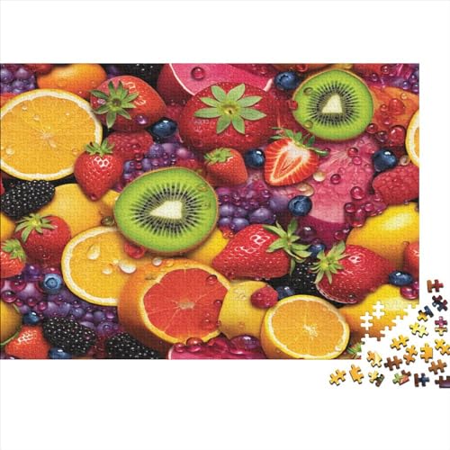 Fruit Hölzernes Jigsaw Puzzles Für Erwachsene Kinder 1000 Teile Wines Puzzle Lernspiele Einzigartige Heimdekoration 1000pcs (75x50cm) von LENTLY