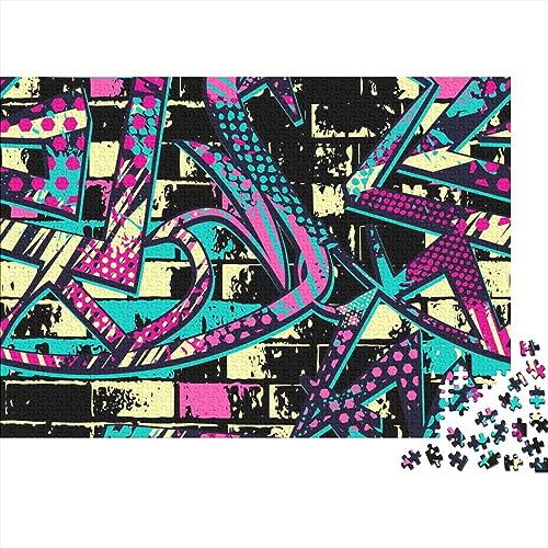 Graffiti-Illustration Jigsaw Puzzles Für Erwachsene Customized Herausfordernde Familie Herausfordernde Spiele Lernen Lernspielzeug Für Weihnachten Geburtstag Geschenke 500pcs (52x38cm) von LENTLY