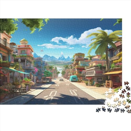 Gulf Erwachsene Puzzle Für Erwachsene Und Kinder 1000 Teile Cocos Geschicklichkeitsspiel Für Die Ganze Familie Impossible Puzzle DIY Kit Home Dekoration Puzzle 1000pcs (75x50cm) von LENTLY