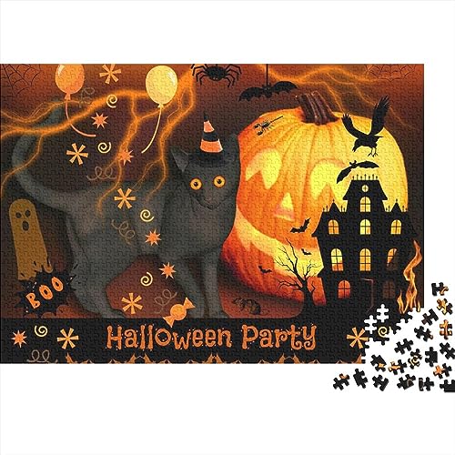 Halloween Jigsaw Brain Teaser Puzzle Für Erwachsene Herausfordernde Spiele Lernspielzeug Heimdekoration Familienspiele Als Geburtstagsgeschenke Zu Weihnachten 1000pcs (75x50cm) von LENTLY