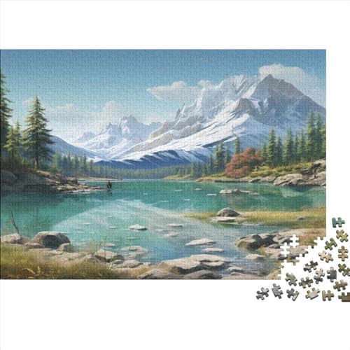 Lake Hölzernes Jigsaw Puzzles Für Erwachsene 1000 Teile Deforestation Puzzle Lernspiele Einzigartige Heimdekoration 1000pcs (75x50cm) von LENTLY