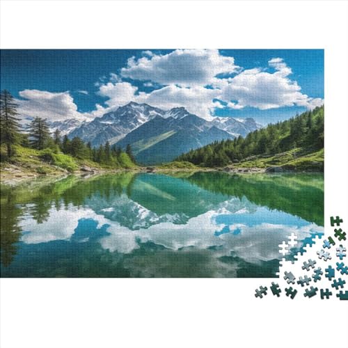 Lake Hölzernes Jigsaw Puzzles Für Erwachsene 1000 Teile Deforestation Puzzle Lernspiele Tolles Geschenk Heimdekoration Puzzle 1000pcs (75x50cm) von LENTLY