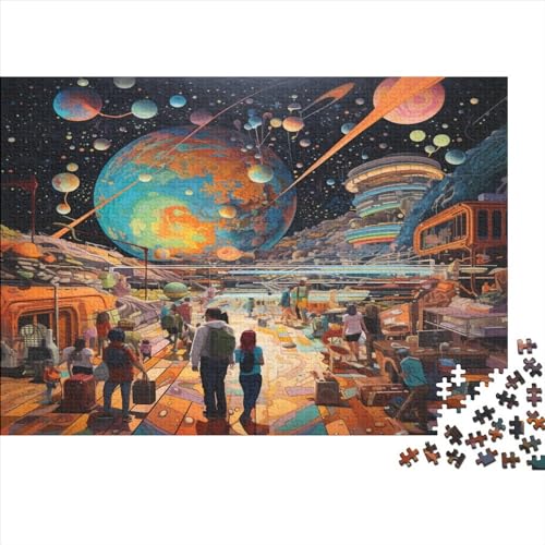 Magic City Hölzernes Jigsaw Puzzles Für Erwachsene 1000 Teile City Herausforderung Spielzeug Heimdekoration Puzzle 1000pcs (75x50cm) von LENTLY