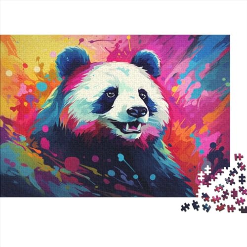 Panda Hölzernes Jigsaw Puzzles Für Erwachsene 1000 Teile Bamboo Lernspiel Heimdekoration Puzzle 1000pcs (75x50cm) von LENTLY
