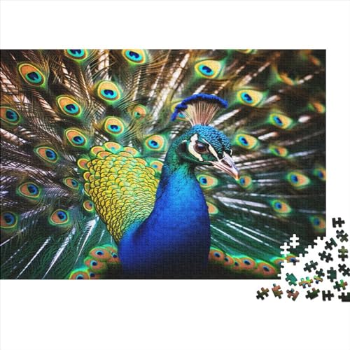 Peacocks Hölzernes Jigsaw Puzzles Für Erwachsene Kinder 1000 Teile Lovely Herausforderung Spielzeug Einzigartige Heimdekoration 1000pcs (75x50cm) von LENTLY