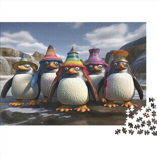 Penguins Hölzernes Jigsaw Puzzles Für Erwachsene 1000 Teile Antarctica Herausforderung Spielzeug Tolles Geschenk Einzigartige Heimdekoration 1000pcs (75x50cm) von LENTLY