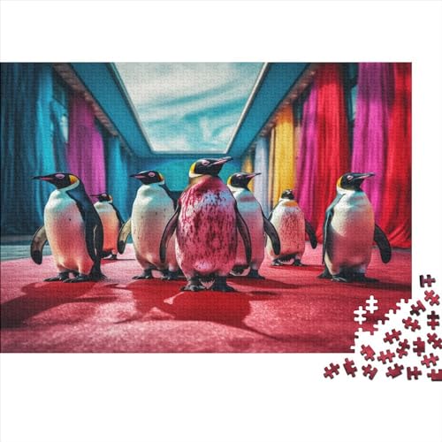 Penguins Hölzernes Jigsaw Puzzles Für Erwachsene Kinder 1000 Teile Antarctica Lernspiel Heimdekoration Puzzle 1000pcs (75x50cm) von LENTLY