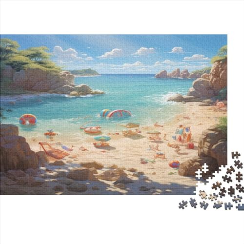 Sandy Shore Puzzle Für Erwachsene 1000 Teile Sea Puzzle Legespiel Impossible Puzzle Holzspielzeug Moderne Wohnkultur 1000pcs (75x50cm) von LENTLY