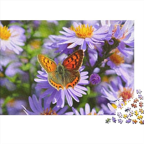 Schmetterlinge und Blumen Puzzles Für Erwachsene Lernspielzeug Für Erwachsene Jigsaws Für Erwachsene Herausfordernde Familienspiele Als Weihnachtsgeburtstagsgeschenke 1000pcs (75x50cm) von LENTLY