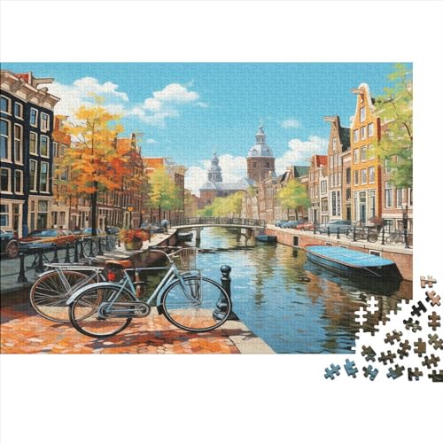 Sunset Bike Erwachsene Puzzle Für Erwachsene 500 Teile Streams Puzzle Legespiel Impossible Puzzle Einzigartiges Geschenk Moderne Wohnkultur 500pcs (52x38cm) von LENTLY