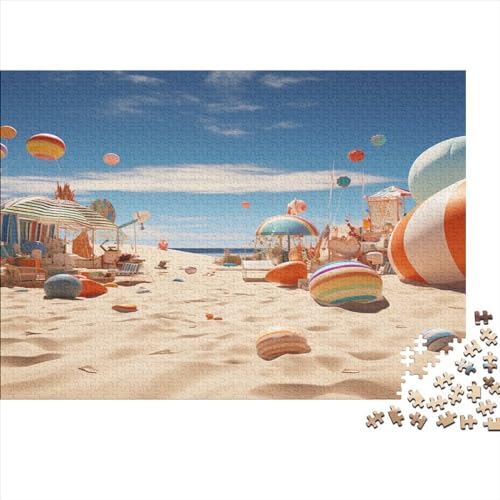 Sunshade Puzzle Für Erwachsene Und Kinder 1000 Teile Beaches Puzzle Legespiel Impossible Puzzle Einzigartiges Geschenk Moderne Wohnkultur 1000pcs (75x50cm) von LENTLY
