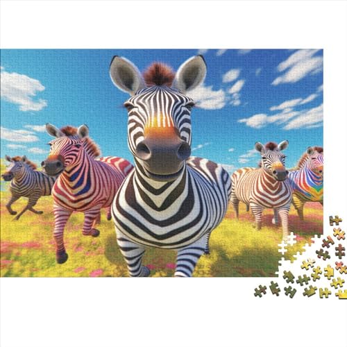 Zebras Hölzernes Jigsaw Puzzles Für Erwachsene Kinder 1000 Teile Savannah Puzzle Lernspiele Tolles Geschenk Heimdekoration Puzzle 1000pcs (75x50cm) von LENTLY