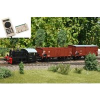 LENZ 43202-01 SPUR 0 Startset aus Köf und zwei Güterwagen inkl. Digital-plus Starter-Set, DR, Ep. III von LENZ