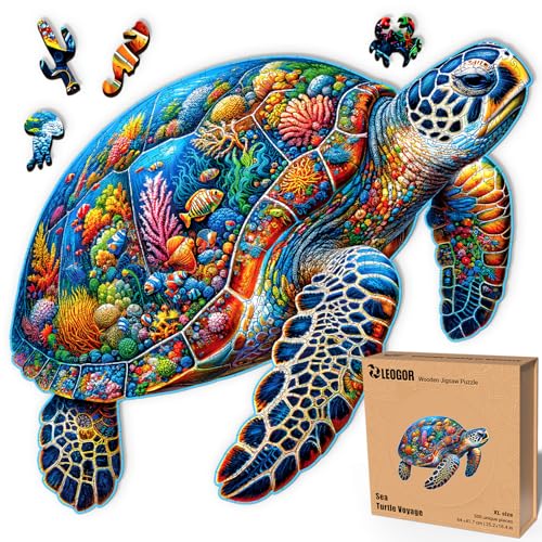 LEOGOR Sea Turtle Voyage – Holzpuzzle Erwachsene Meeresschildkröte, 500 Teile – 64 × 41,7 cm – 5 mm Dickes Holz, handgeformte Teile, Tierförmiges Magisches Holz Puzzle für Puzzle-Liebhaber LEOGOR Sea Turtle Voyage – Holzpuzzle Erwachsene Meeresschildkröte, 500 Teile – 64 × 41,7 cm – 5 mm Dickes Holz, handgeformte Teile, Tierförmiges Magisches Holz Puzzle für Puzzle-Liebhaber von LEOGOR