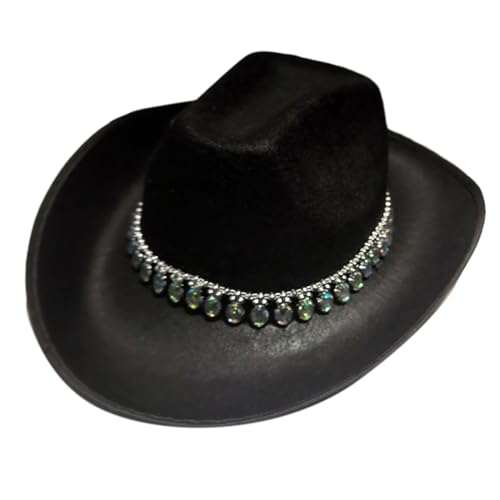 LERONO Glitzernder Kristall-Cowboyhut, Quasten, Perlen für Junggesellinnenabschied, Cowboyhut, Hut für Schauspieler, Schauspielerin, Cowgirl-Hut, Großpackung für Kinder LERONO Glitzernder Kristall-Cowboyhut, Quasten, Perlen für Junggesellinnenabschied, Cowboyhut, Hut für Schauspieler, Schauspielerin, Cowgirl-Hut, Großpackung für Kinder von LERONO