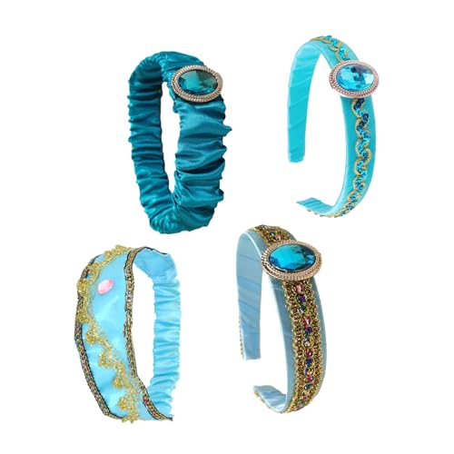LERONO Kristall-Stirnband für Cosplay, arabische Prinzessin, Party, Verkleiden für Urlaub, Reisen, Mädchen, Fotografie-Requisiten, arabische Prinzessin, Cosplay von LERONO