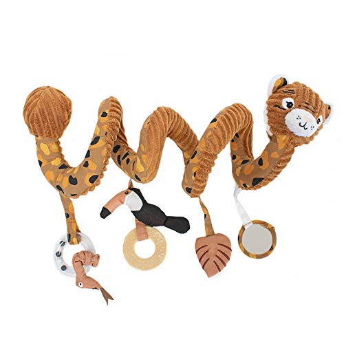 Les Deglingos – Aktivitätsspirale Speculos der Tiger – Spielzeug für Babys mit Sound und Touchscreen – 1 Stück – Ocker – 40 cm ausgefahren von LES DÉGLINGOS