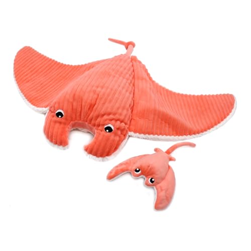 LES DÉGLINGOS PTIPOTOS by MENTALOU La Rochen Manta Mama/Baby Plüschtier, ultraweich, Geschenk zur Geburt, Geburtstag, Weihnachten, 72 cm, Koralle LES DÉGLINGOS PTIPOTOS by MENTALOU La Rochen Manta Mama/Baby Plüschtier, ultraweich, Geschenk zur Geburt, Geburtstag, Weihnachten, 72 cm, Koralle von LES DÉGLINGOS