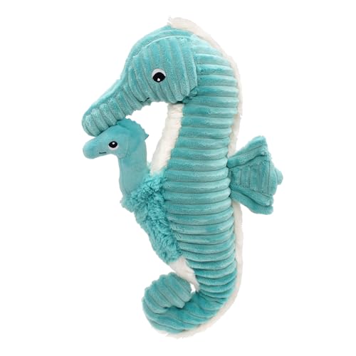 LES DÉGLINGOS Ptipotos by PAPADOU The Hippo Mama/Bebe Plüschtier, ultraweich, Geschenk zur Geburt, Geburtstag, Weihnachten, 36 cm, Aquablau von LES DÉGLINGOS