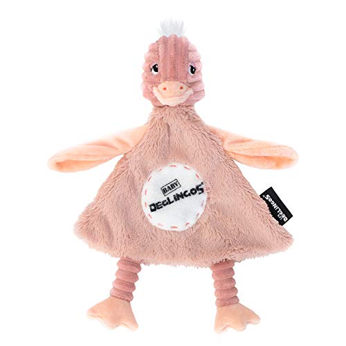 Les DEGLINGOS Kuscheltier Baby Pomelos Strauß, superweicher Cordstoff, Geschenkidee, ab Geburt, 28 cm, Rosa von LES DÉGLINGOS