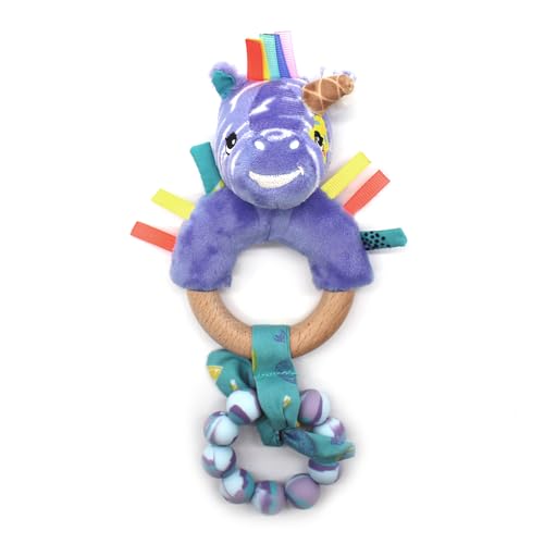 Les Deglingos Beißring, Silikon & Holz, Kifrokos, Zebra, Violett, Lernspielzeug, ab der Geburt, 24 cm Les Deglingos Beißring, Silikon & Holz, Kifrokos, Zebra, Violett, Lernspielzeug, ab der Geburt, 24 cm von LES DÉGLINGOS