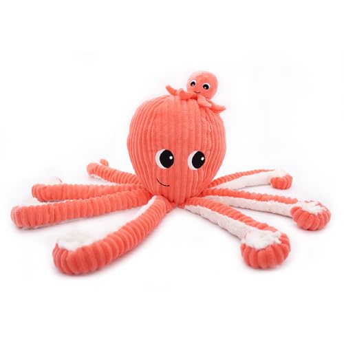 Les Déglingos Les Ptipotos by Plüschtier für Maman Bebe, sehr weich, Geschenk zur Geburt, Filu, Oktopus, Mutter & Baby, Koralle, 45 cm Les Déglingos Les Ptipotos by Plüschtier für Maman Bebe, sehr weich, Geschenk zur Geburt, Filu, Oktopus, Mutter & Baby, Koralle, 45 cm von LES DÉGLINGOS