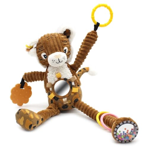 Les Deglingos – Plüschtier Nomade Speculos der Tiger – Ocker – Baby Krabbelspielzeug – Geschenkidee – ab Geburt – 36 cm Les Deglingos – Plüschtier Nomade Speculos der Tiger – Ocker – Baby Krabbelspielzeug – Geschenkidee – ab Geburt – 36 cm von LES DÉGLINGOS
