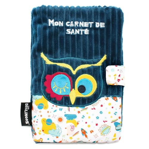 Les Deglingos Schutzhülle für U-Heft, Astros die Eule, Blau, Klettverschluss, verspielt, Geschenk für Kinder und Babys, weicher Stoff, Plüsch, 25 x 18 cm Les Deglingos Schutzhülle für U-Heft, Astros die Eule, Blau, Klettverschluss, verspielt, Geschenk für Kinder und Babys, weicher Stoff, Plüsch, 25 x 18 cm von LES DÉGLINGOS
