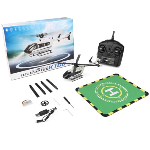LESDIYMOC WL K160 EC145 160-Klasse RC Hubschrauber Modell, 2.4G 4CH 4-Propeller Flybarless EC145 RC Helikopter, Flugzeug mit einstellbarem Links Rechtsgas, Geschenk für Erwachsene -RTF LESDIYMOC WL K160 EC145 160-Klasse RC Hubschrauber Modell, 2.4G 4CH 4-Propeller Flybarless EC145 RC Helikopter, Flugzeug mit einstellbarem Links Rechtsgas, Geschenk für Erwachsene -RTF von LESDIYMOC