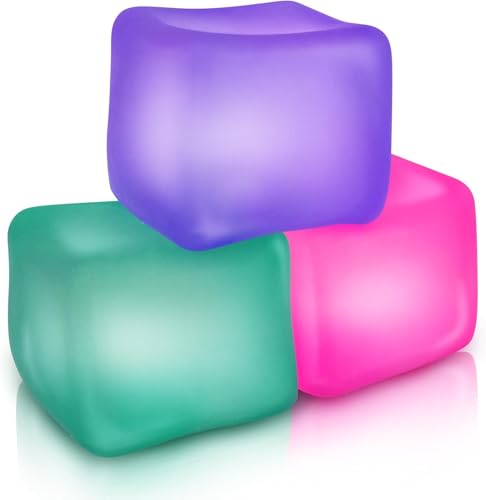 LESONG 3 Stück Sensory Stress Balls, Anti Stress bälle Anti Stress Spielzeug für Kinder Erwachsene, Squishy Stress Cube Stressabbau für ADHD Autismus Geburtstag Geschenke von LESONG