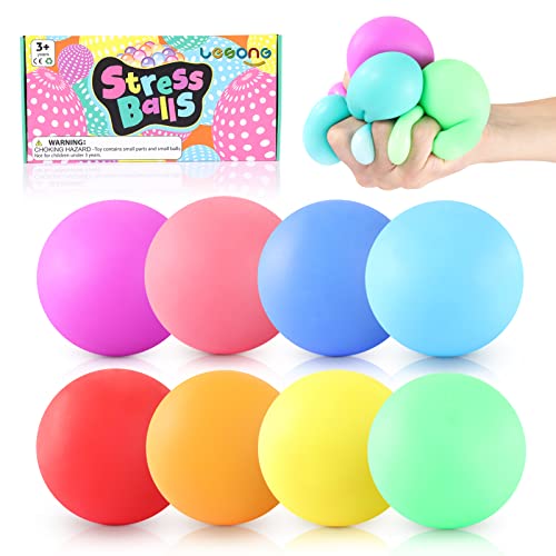 LESONG 8 Stück Sensory Stress Ball, Anti Stress Ball Squishy Ball Farbwechsel, Stressball Quetschball Stressabbau Spielzeug für Kinder Erwachsene Geburtstag Geschenke ADHD Autismus LESONG 8 Stück Sensory Stress Ball, Anti Stress Ball Squishy Ball Farbwechsel, Stressball Quetschball Stressabbau Spielzeug für Kinder Erwachsene Geburtstag Geschenke ADHD Autismus von LESONG