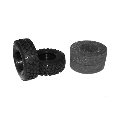 LESU Breite Gummireifen B 1 Paar mit schwammigem 1/14 RC Traktor Truck Modell DIY Tamiyaya Auto Modell von LESU